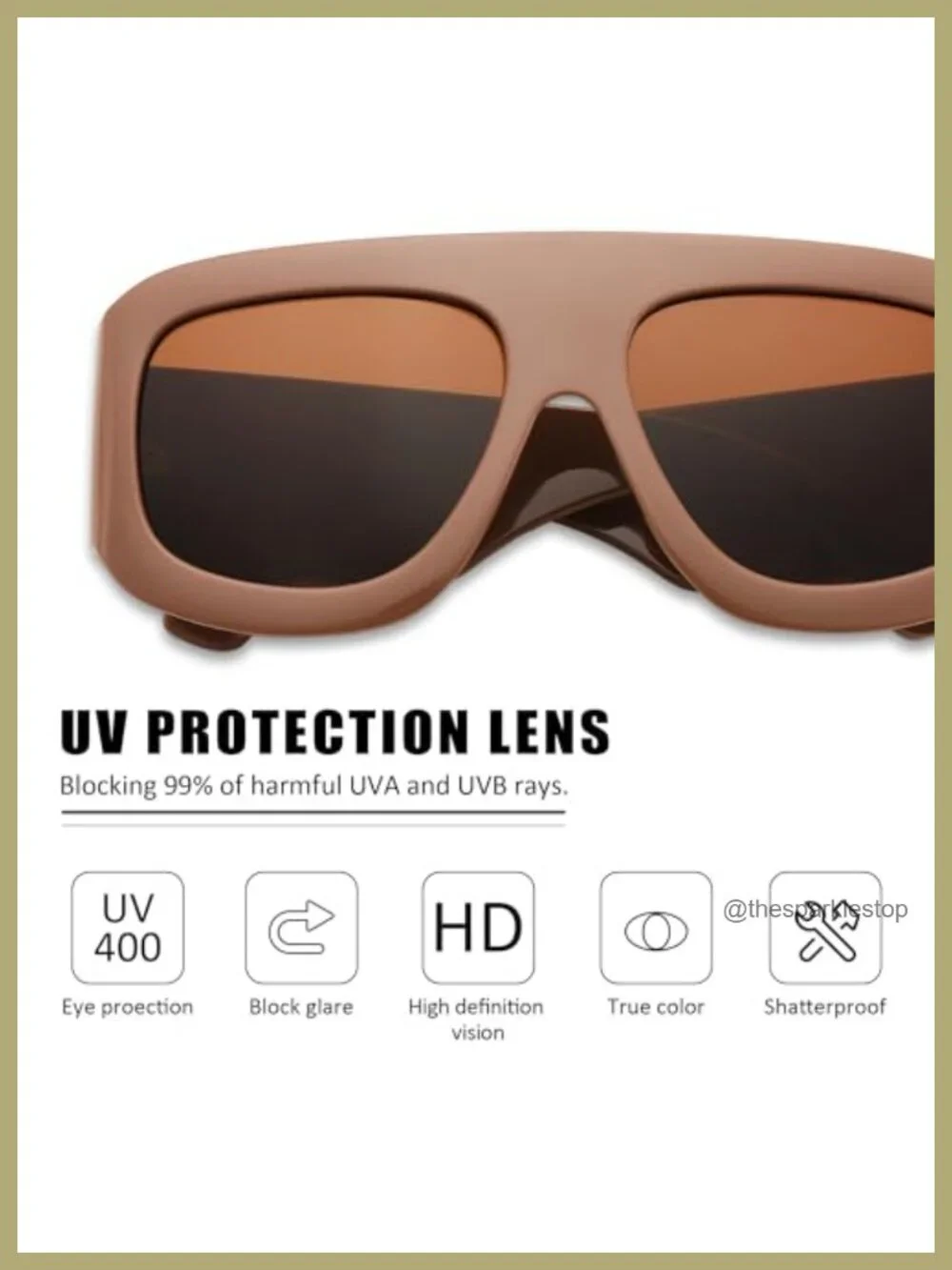 Oversized Square Sunglasses Women Men Trendy Big Sun Glasses Wide Fashion